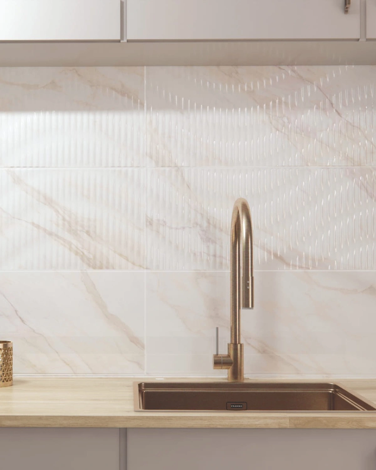 Matte wall tiles ESS.RLV. MT.CALAC GOLD, 30x90 cm, US